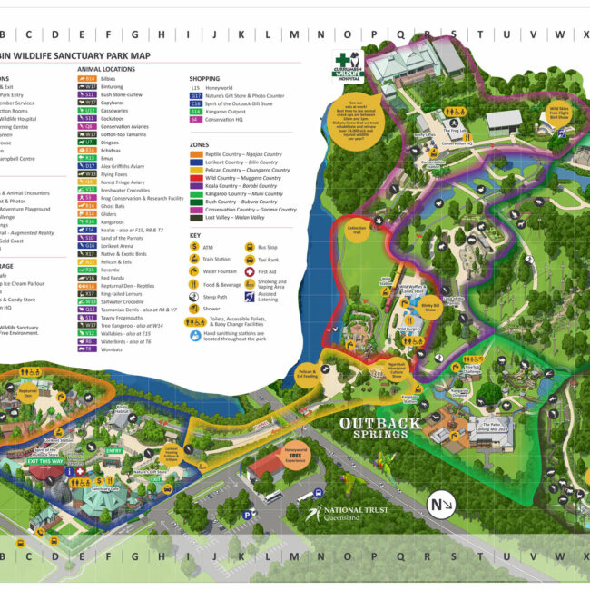 Currumbin Wildlife Sanctuary map