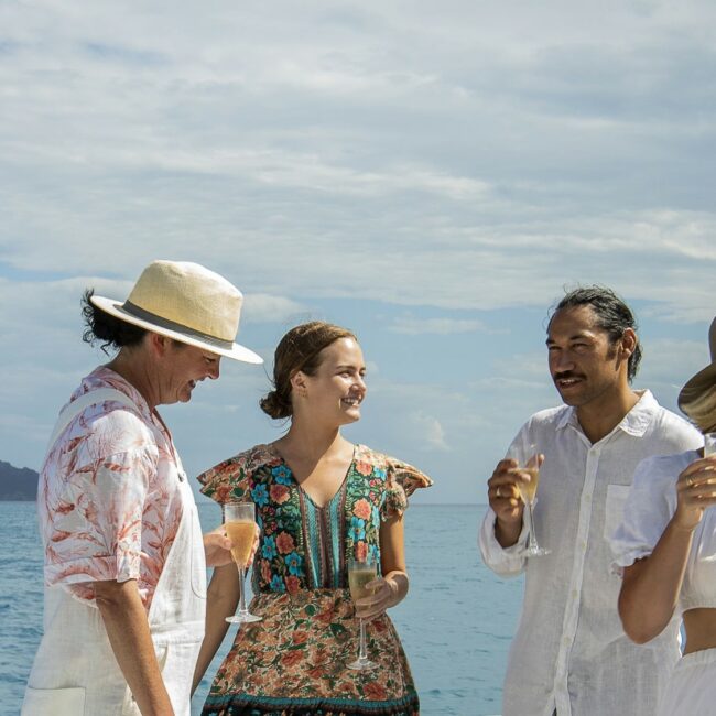 Drinks onboard- Group Explore - Sunset Sail Whitsunday Islands